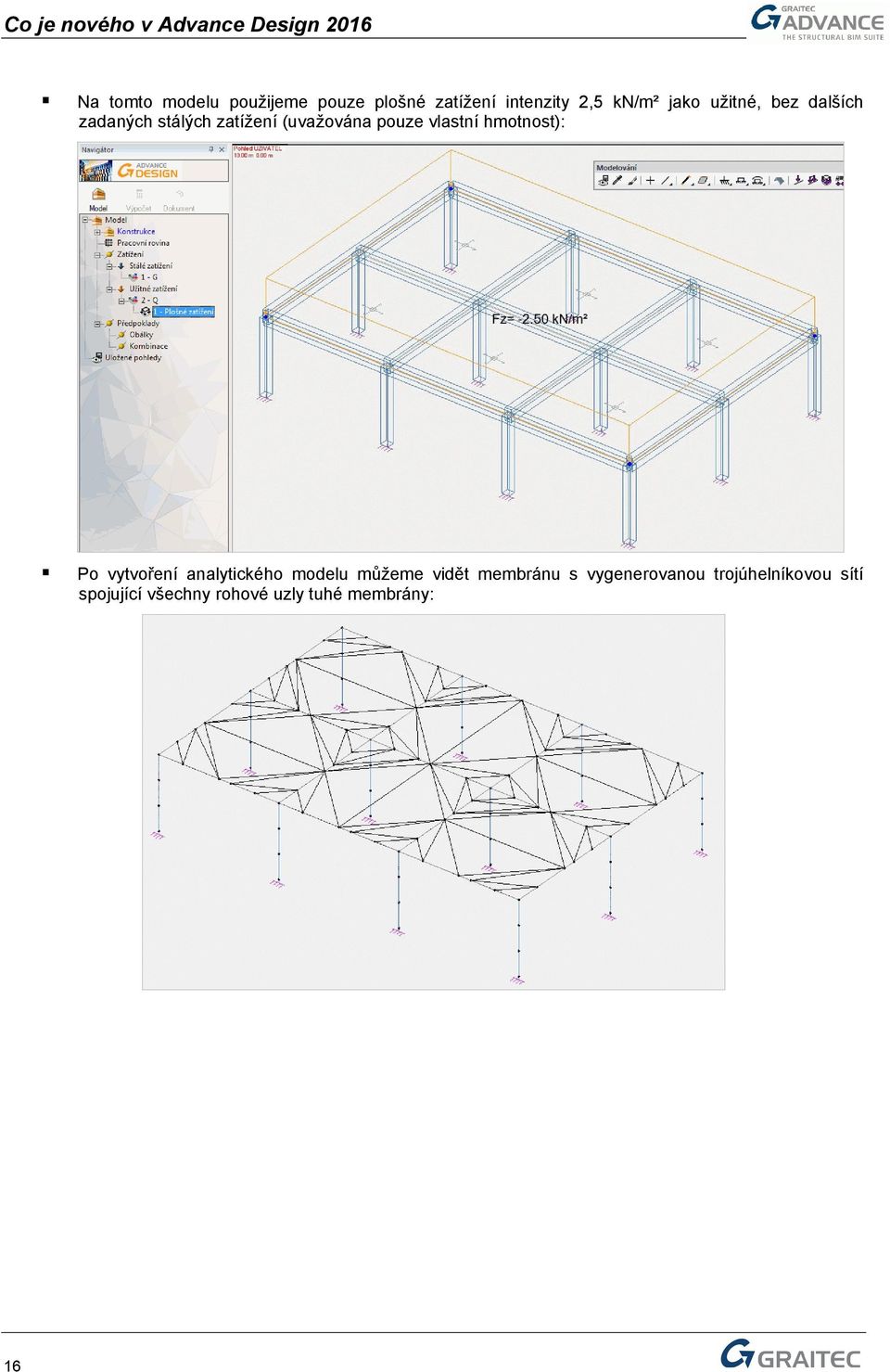 hmotnost): Po vytvoření analytického modelu můžeme vidět membránu s