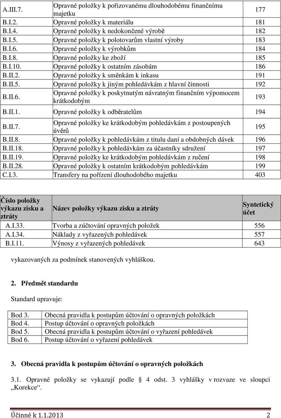 Opravné položky k směnkám k inkasu 191 B.II.5. Opravné položky k jiným pohledávkám z hlavní činnosti 192 B.II.6. Opravné položky k poskytnutým návratným finančním výpomocem krátkodobým 193 B.II.1. Opravné položky k odběratelům 194 B.