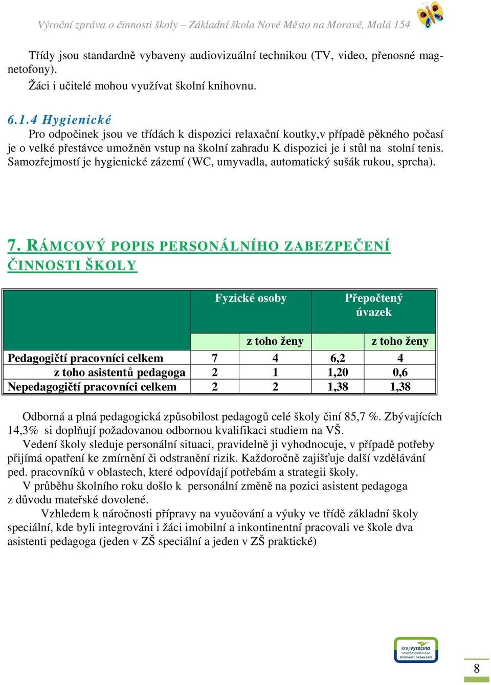 Samozřejmostí je hygienické zázemí (WC, umyvadla, automatický sušák rukou, sprcha). 7.