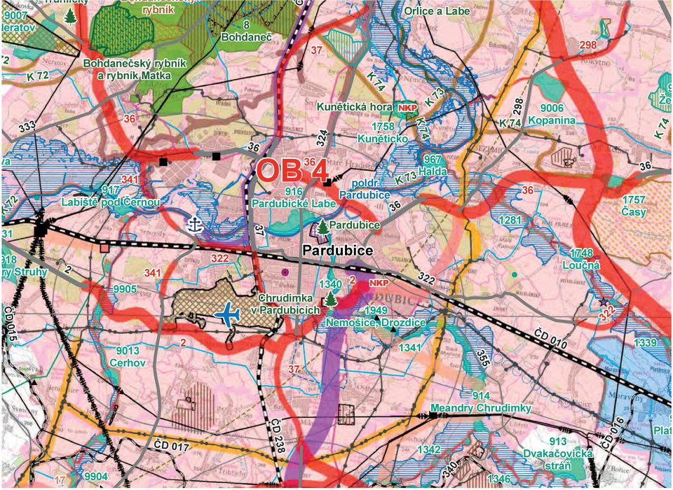 . 9905 967 3 Halda Pardubice 322 968 Žernov 9006 K 74 Kopanina 914 Meandry Chrudimky 0 9904 41 17 1346 ČD 38 1342 913 Dvakačovická stráň 01 6 ČD 2 Č D 01 7 34 72 K 918