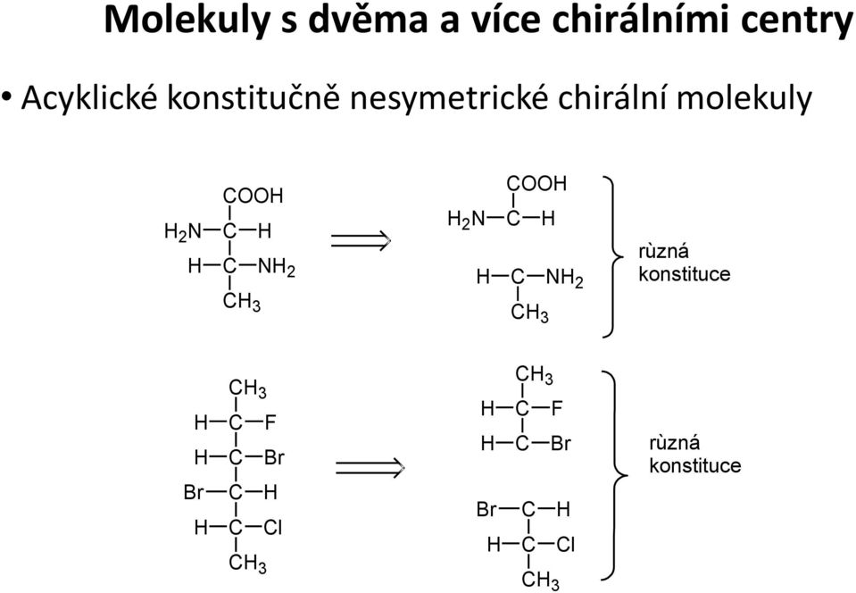 chirální molekuly 2 N OO N 2 3 2 N OO 3 N