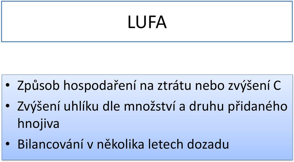 množství a druhu přidaného hnojiva