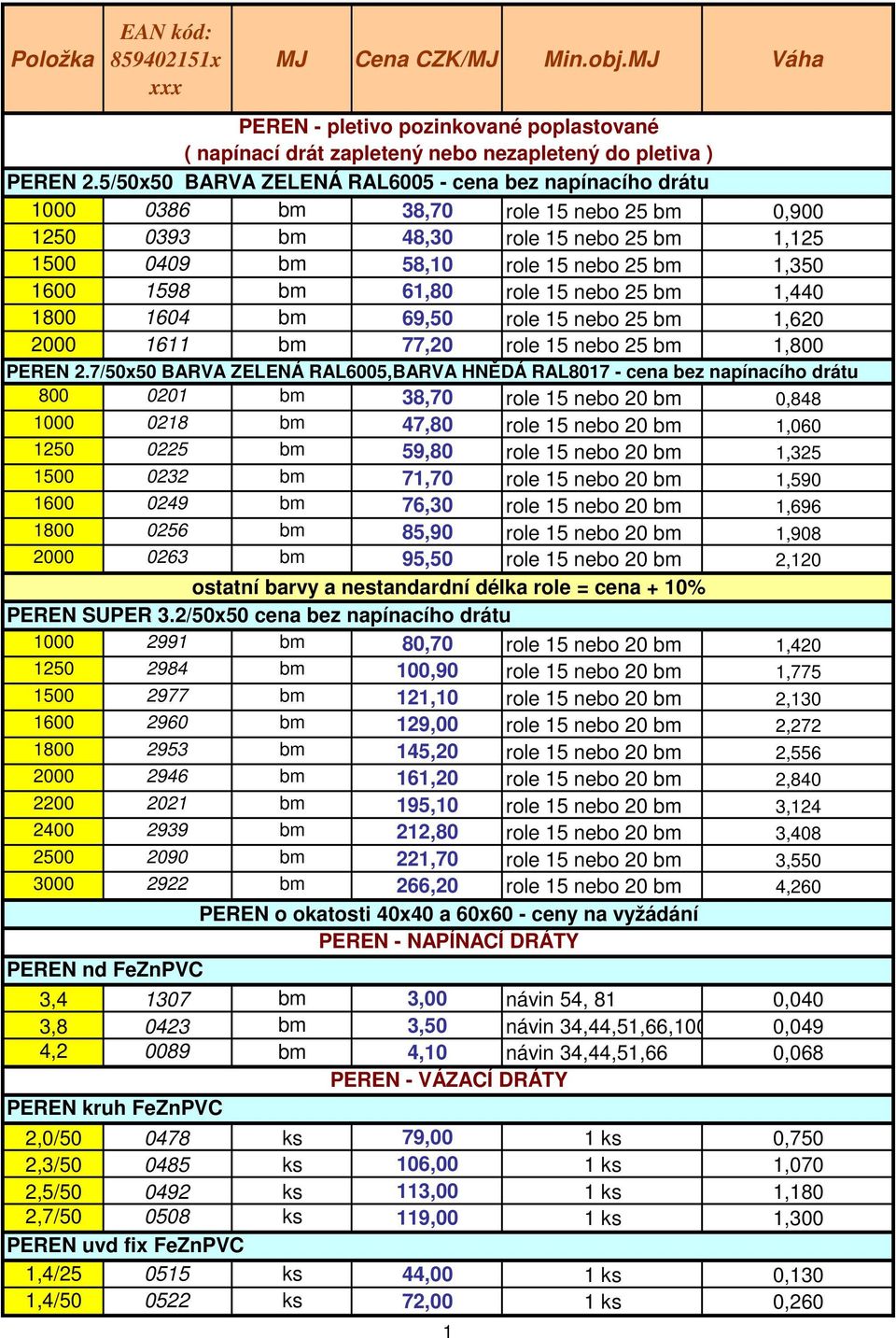 bm 61,80 role 15 nebo 25 bm 1,440 1800 1604 bm 69,50 role 15 nebo 25 bm 1,620 2000 1611 bm 77,20 role 15 nebo 25 bm 1,800 PEREN 2.