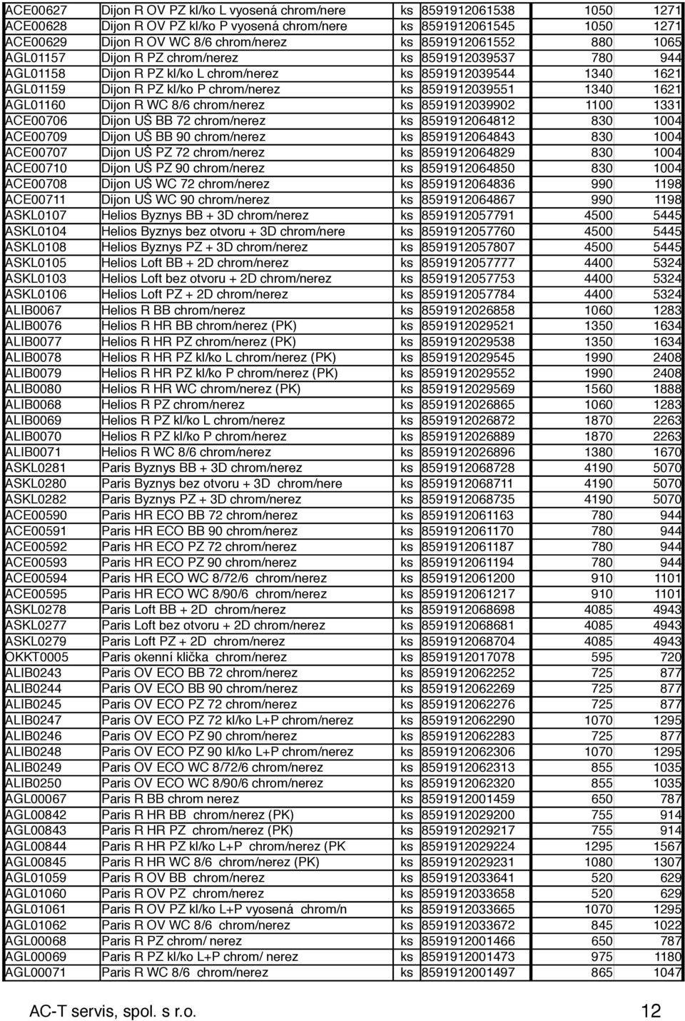 8591912039551 1340 1621 AGL01160 Dijon R WC 8/6 chrom/nerez ks 8591912039902 1100 1331 ACE00706 Dijon UŠ BB 72 chrom/nerez ks 8591912064812 830 1004 ACE00709 Dijon UŠ BB 90 chrom/nerez ks