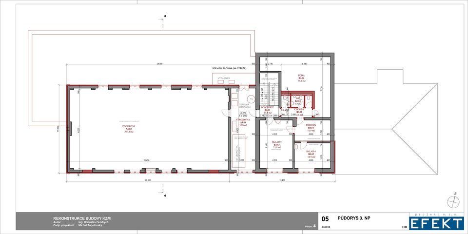 02 207,4 m2 TEPELNÁ ČERPADLA CHODBA B3.02 300 3 930 5,1 m2 300 500 4 210 200 4 600 450 20 450 300 3 150 500 4 210 200 4 600 450 +8,270 S.V. 2190 STROJOVNA A3.