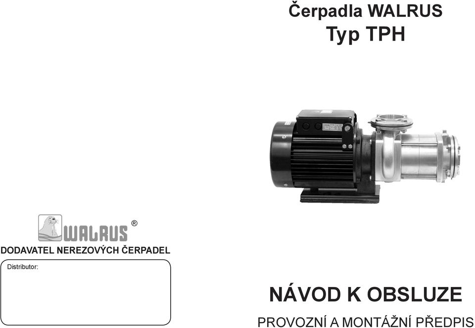 ČERPADEL Distributor: NÁVOD