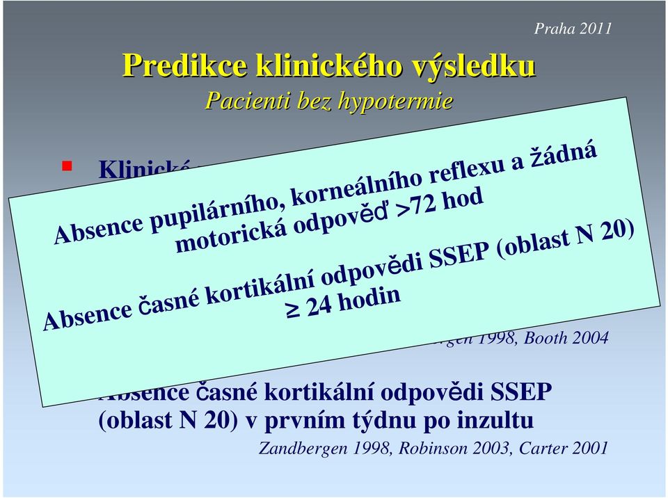 pupilárního, korneálního reflexu a žádná motorická odpověď 3.