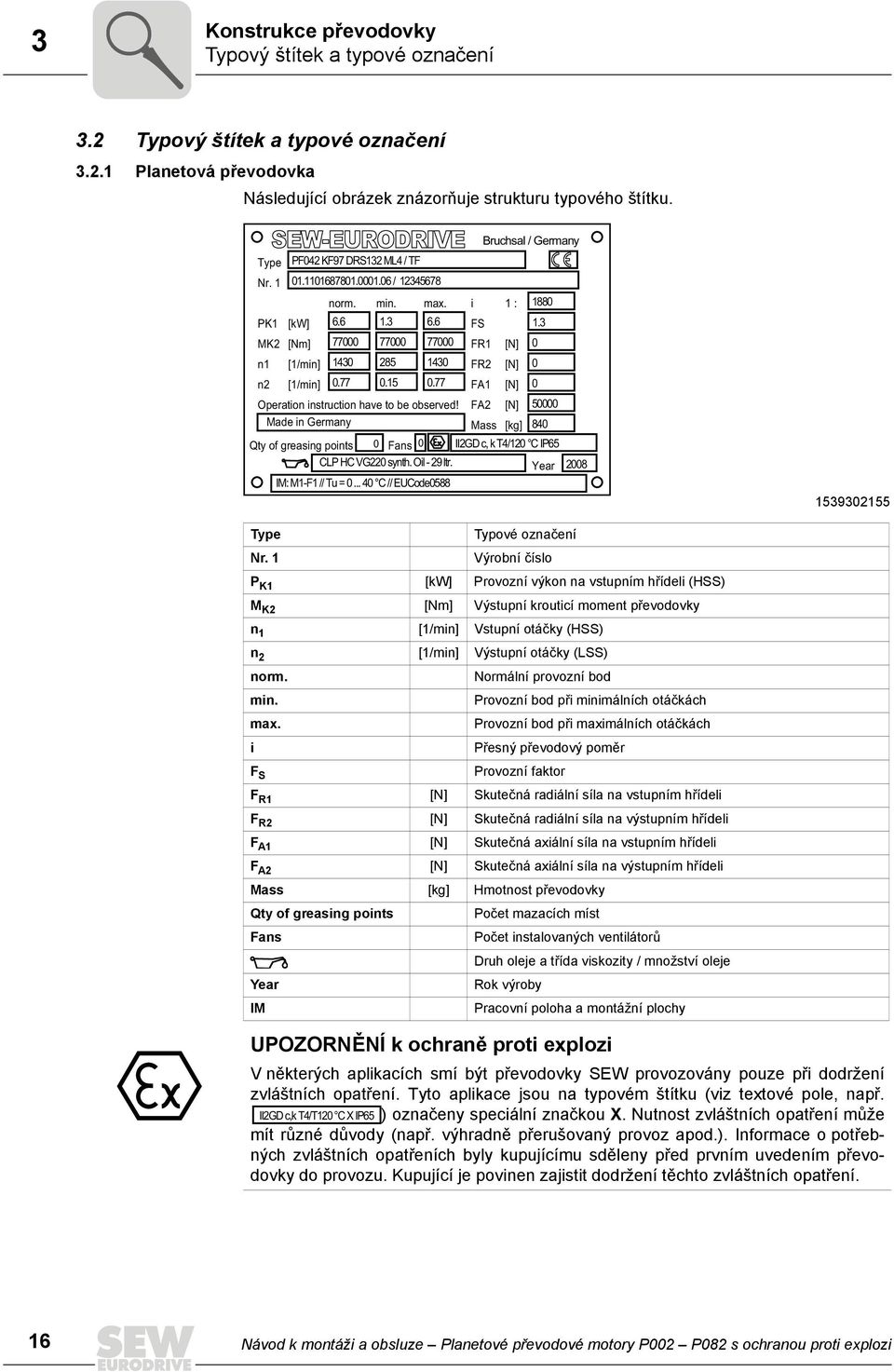 77 Operation instruction have to be observed! Made in Germany Bruchsal / Germany i FS FR1 FR2 FA1 FA2 Mass 1 : [N] [N] [N] [N] [kg] 1880 1.