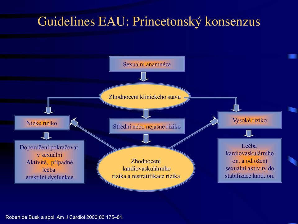 erektilní dysfunkce Zhodnocení kardiovaskulárního rizika a restratifikace rizika Léčba