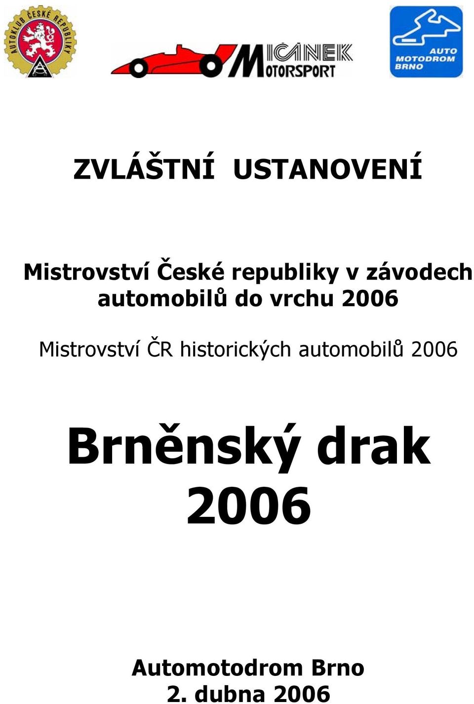 2006 Mistrovství ČR historických automobilů