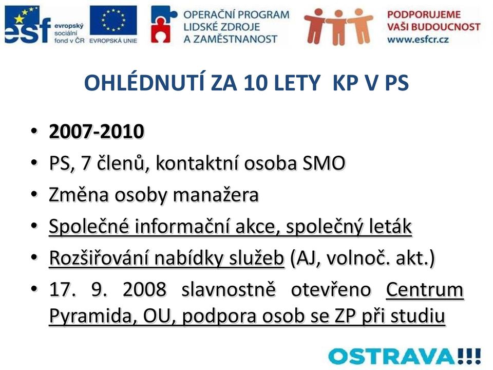 leták Rozšiřování nabídky služeb (AJ, volnoč. akt.) 17. 9.