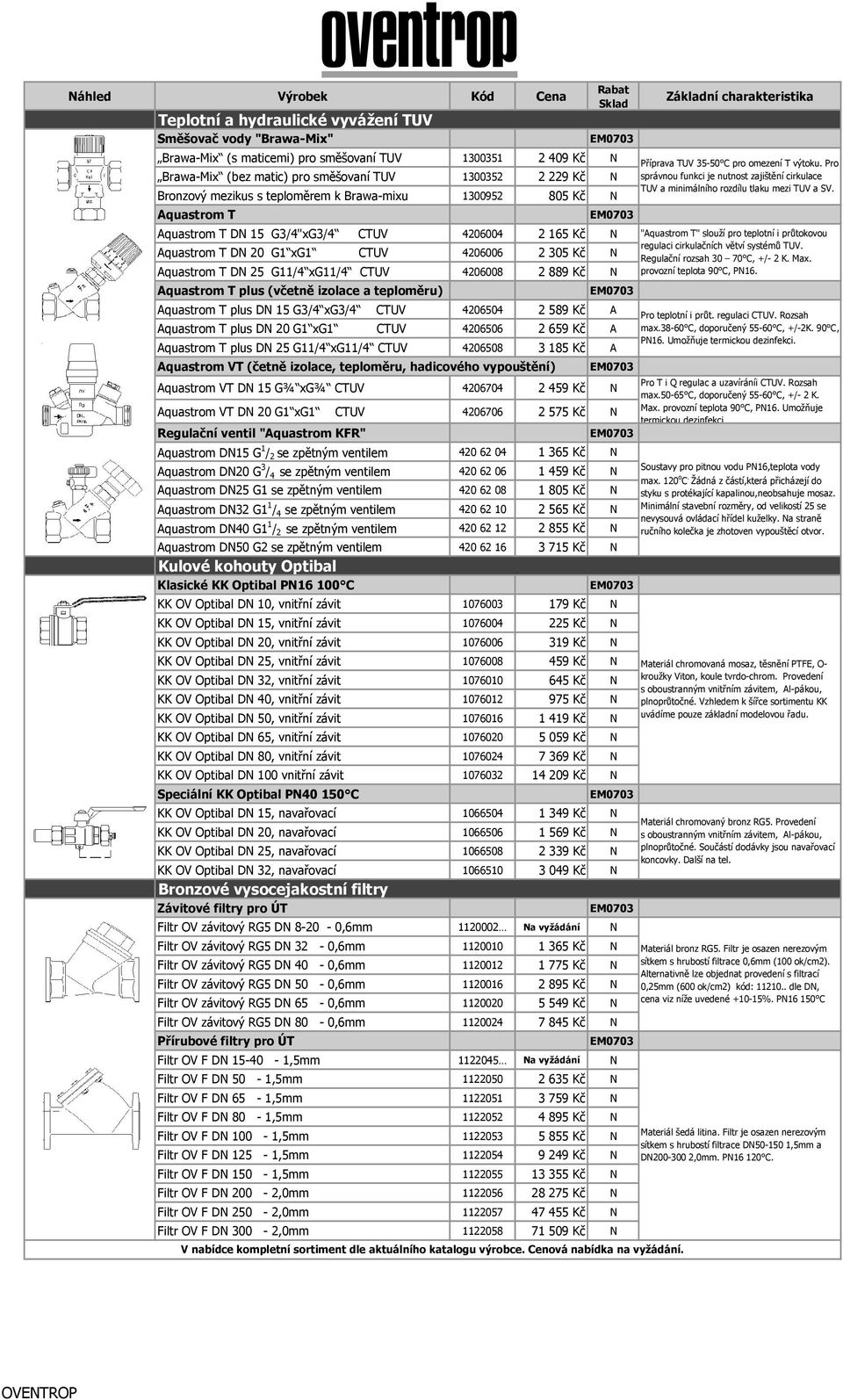 2 889 Kč N Aquastrom T plus (včetně izolace a teploměru) Aquastrom T plus DN 15 G3/4 xg3/4 CTUV 4206504 2 589 Kč A Aquastrom T plus DN 20 G1 xg1 CTUV 4206506 2 659 Kč A Aquastrom T plus DN 25 G11/4