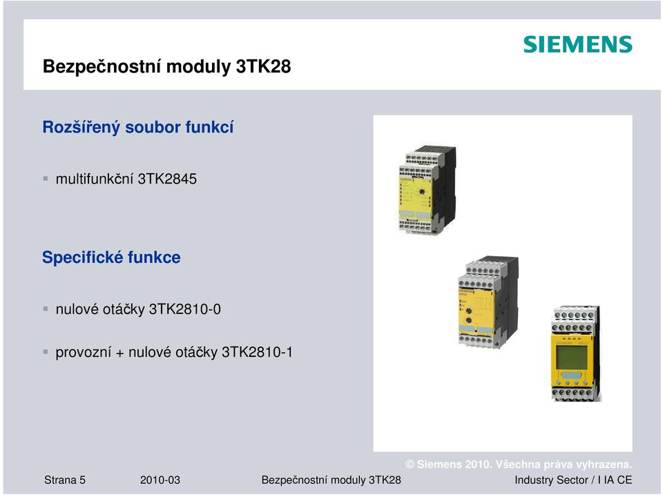 nulové otáčky 3TK28100 provozní + nulové