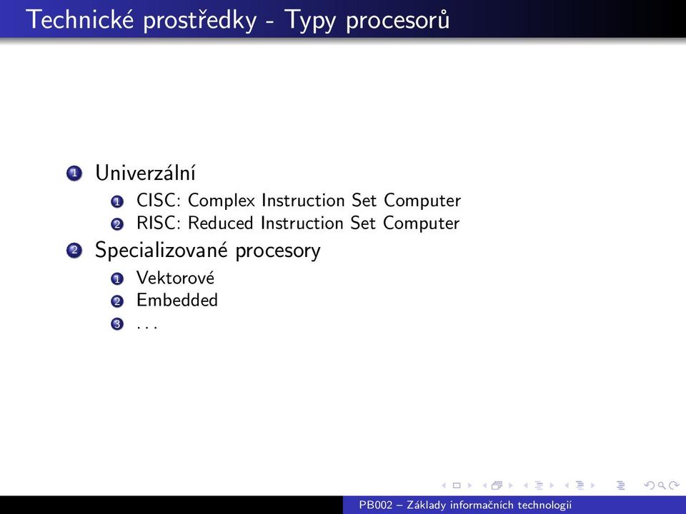 Computer 2 RISC: Reduced Instruction Set