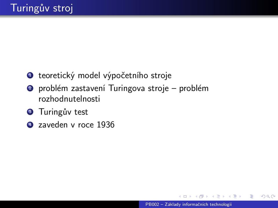 zastavení Turingova stroje problém