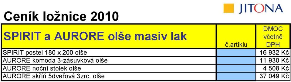 noční stolek olše AURORE skříň 5dveřová 3zrc.