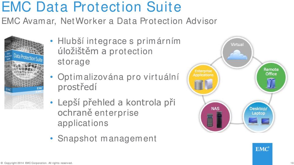 protection storage Optimalizována pro virtuální prostředí Lepší