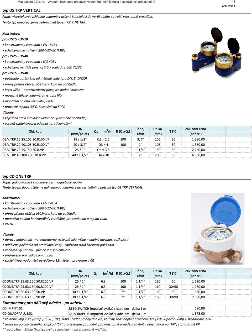 proudění. Tento typ doporučujeme nahrazovat typem CD ONE TRP.