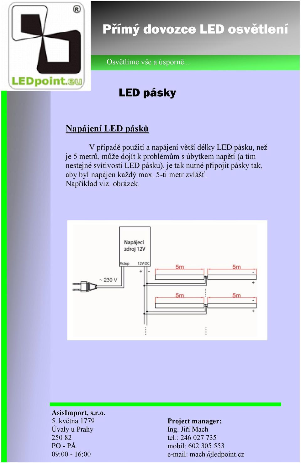 Přímý dovozce LED osvětlení - PDF Stažení zdarma
