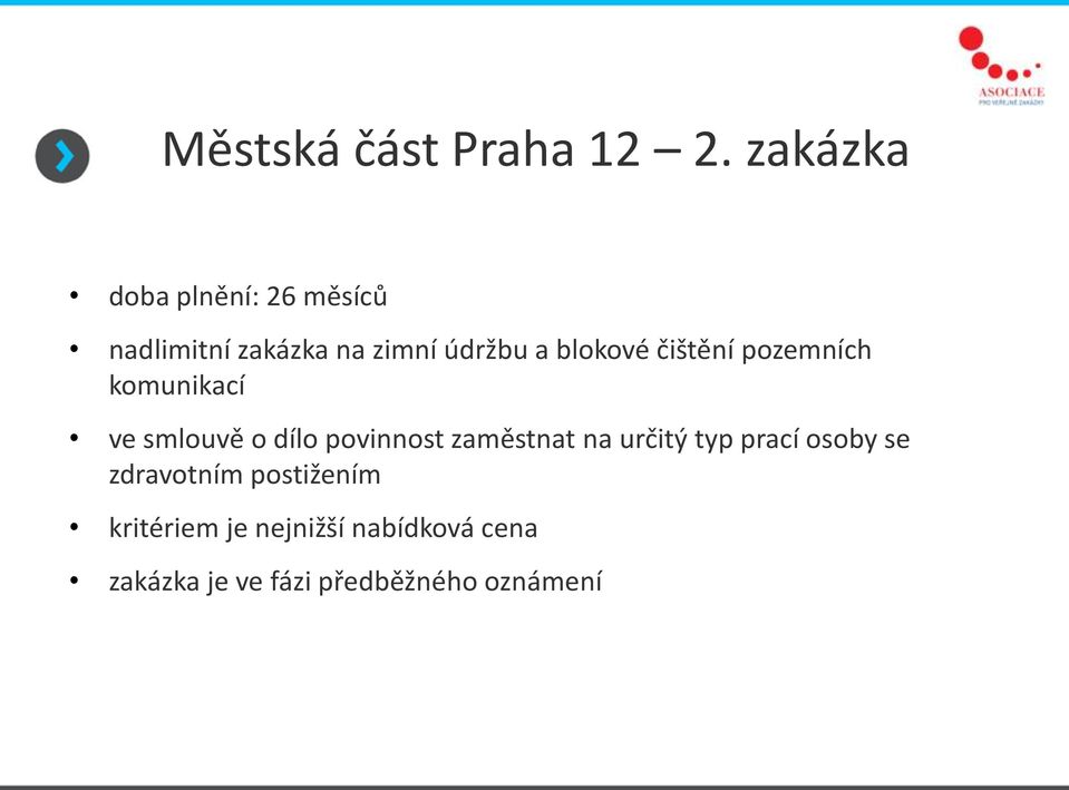 blokové čištění pozemních komunikací ve smlouvě o dílo povinnost