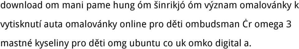 omalovánky online pro děti ombudsman čr omega