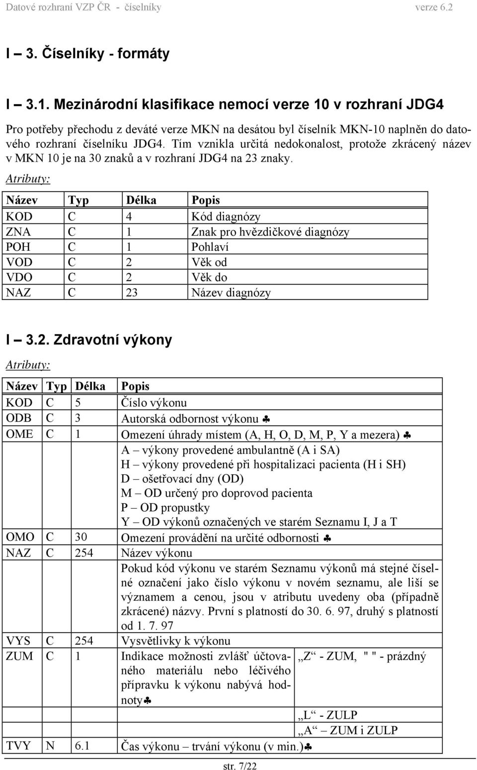 Tím vznikla určitá nedokonalost, protože zkrácený název v MKN 10 je na 30 znaků a v rozhraní JDG4 na 23 znaky.