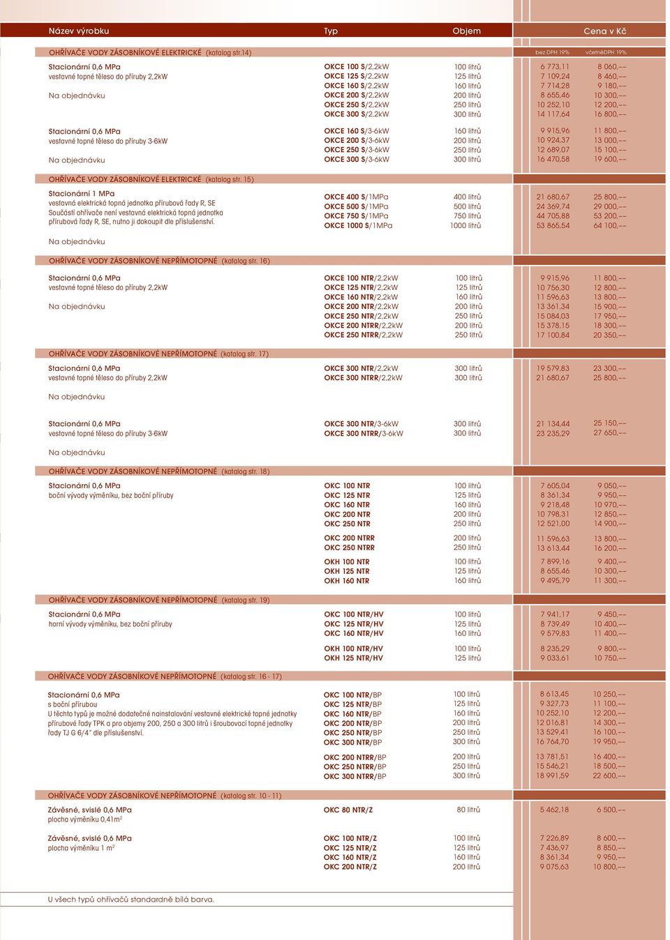 655,46 10 252,10 14 117,64 8 060, 8 460, 9 180, 10 300, 12 200, 16 800, vestavné topné těleso do příruby 3-6kW OKCE 160 S/3-6kW OKCE 200 S/3-6kW OKCE 250 S/3-6kW OKCE 300 S/3-6kW 9 915,96 10 924,37