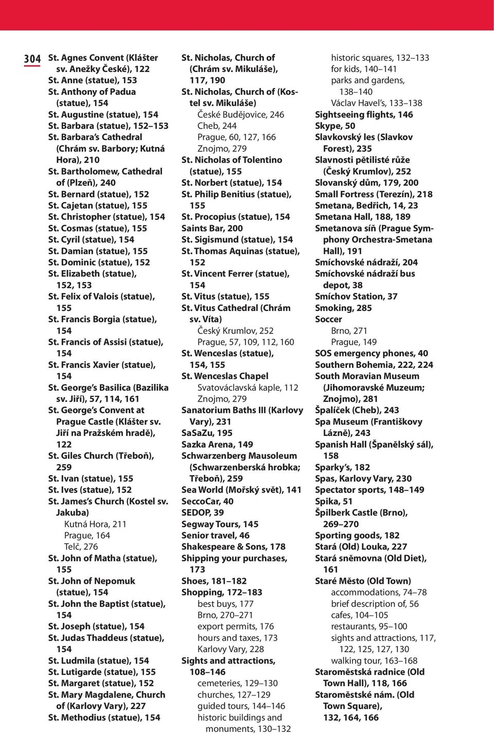 Cosmas (statue), 155 St. Cyril (statue), 154 St. Damian (statue), 155 St. Dominic (statue), 152 St. Elizabeth (statue), 152, 153 St. Felix of Valois (statue), 155 St. Francis Borgia (statue), 154 St.