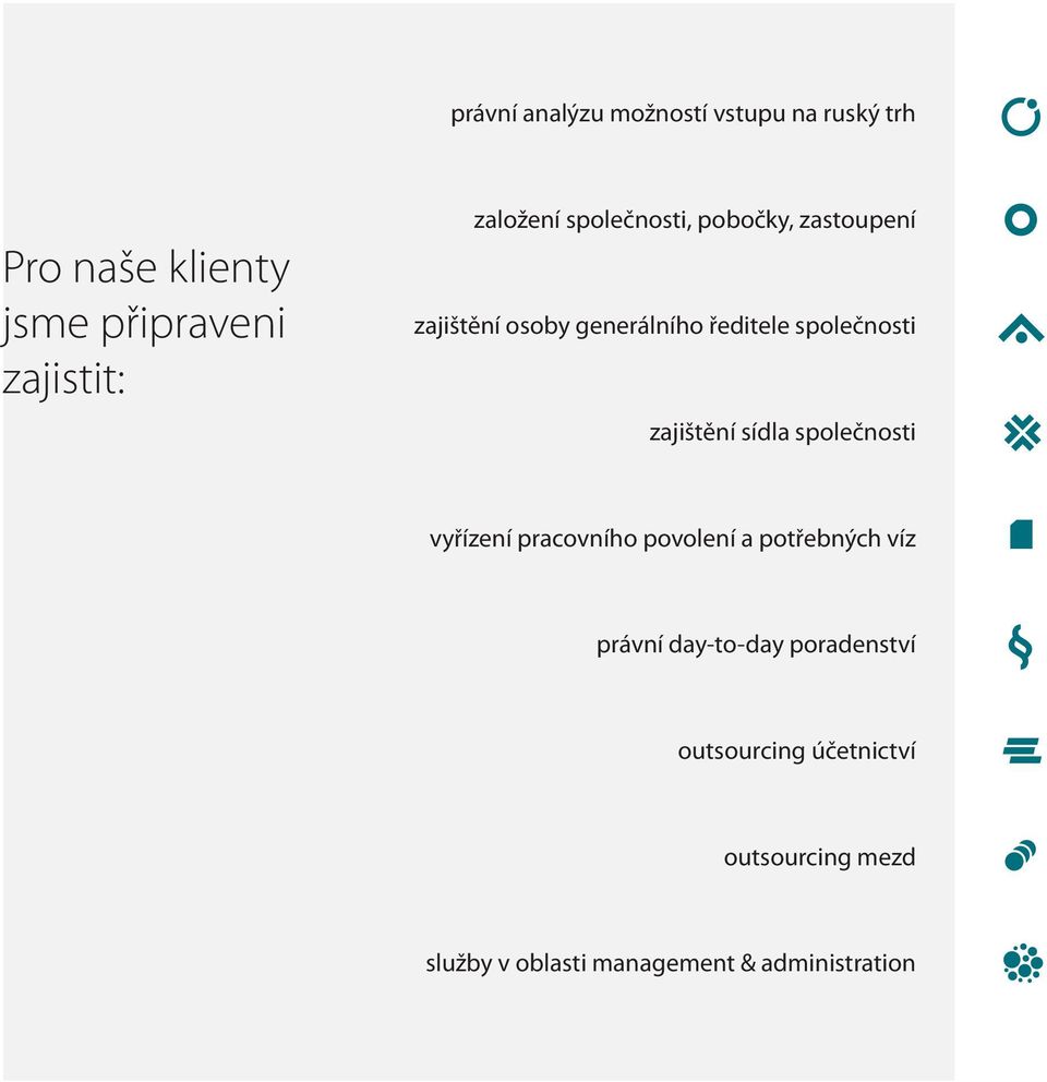 zajištění sídla společnosti vyřízení pracovního povolení a potřebných víz právní day-to-day