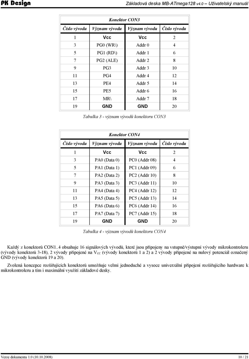 (Data 1) PC1 (Addr 09) 6 7 PA2 (Data 2) PC2 (Addr 10) 8 9 PA3 (Data 3) PC3 (Addr 11) 10 11 PA4 (Data 4) PC4 (Addr 12) 12 13 PA5 (Data 5) PC5 (Addr 13) 14 15 PA6 (Data 6) PC6 (Addr 14) 16 17 PA7 (Data