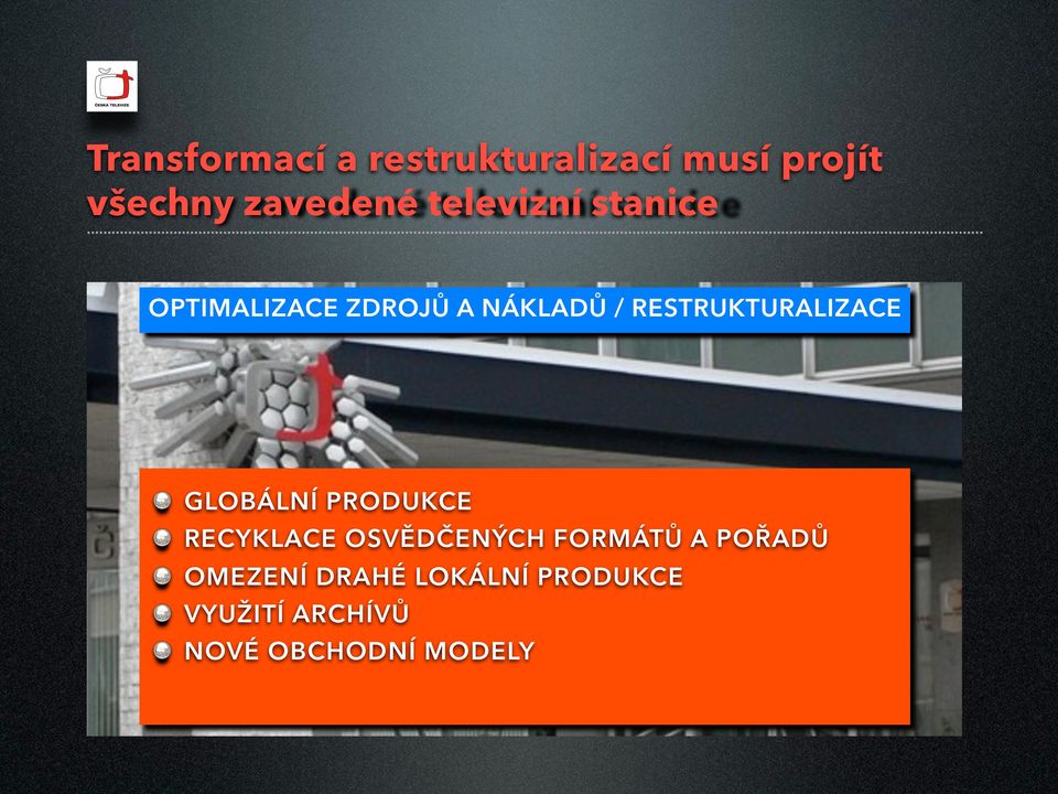 RESTRUKTURALIZACE GLOBÁLNÍ PRODUKCE RECYKLACE OSVĚDČENÝCH