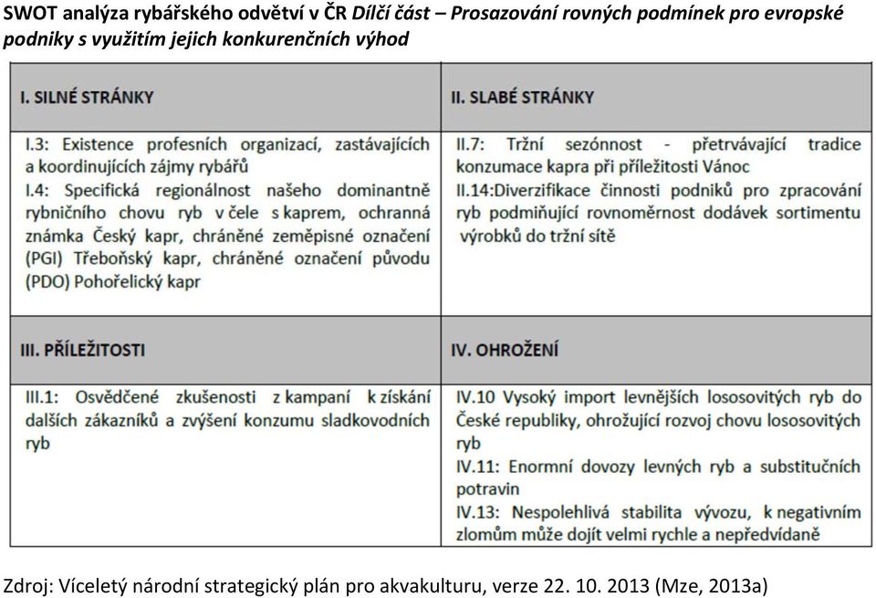 využitím jejich konkurenčních výhod Zdroj: Víceletý