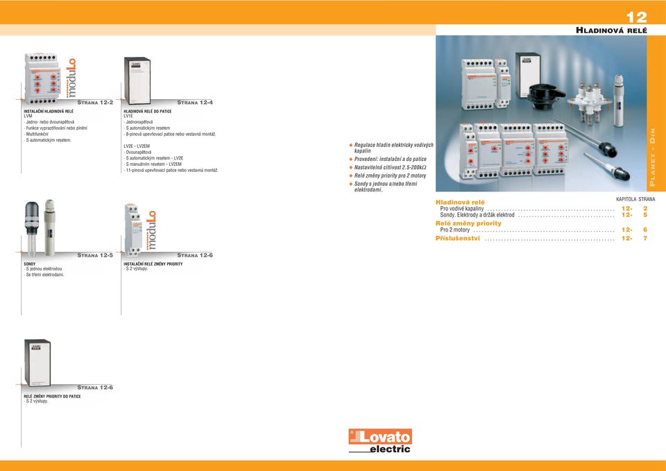 LV2E LV2EM Dvounapěťová S automatickým resetem LV2E S manuálním resetem LV2EM pinová upevňovací patice nebo vestavná montáž.