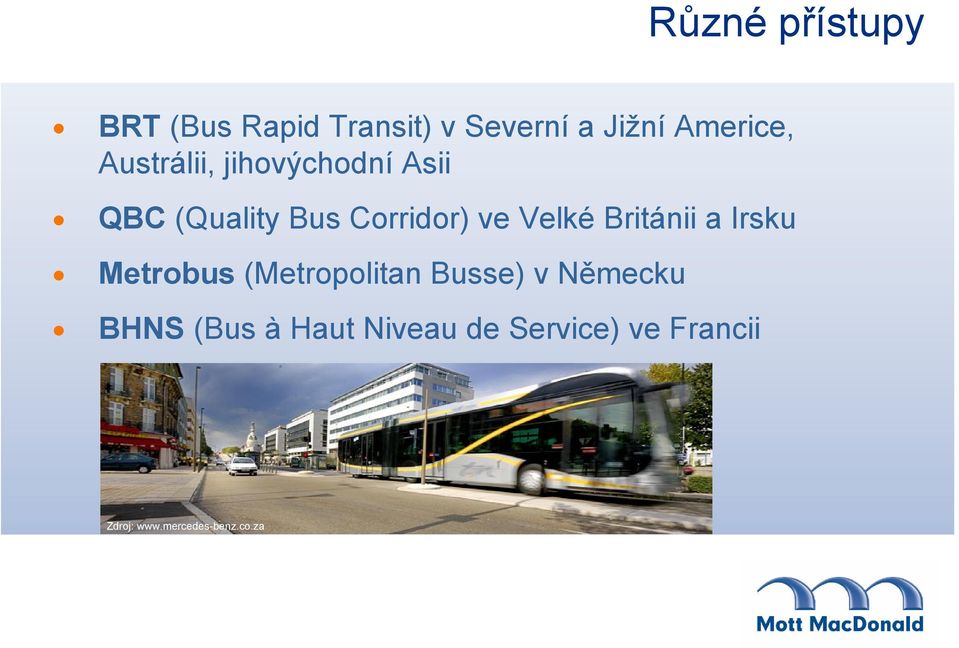 Británii a Irsku Metrobus (Metropolitan Busse) v Německu BHNS (Bus