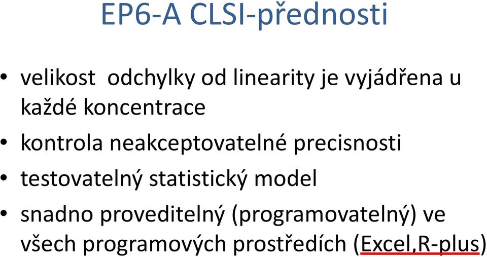 precisnosti testovatelný statistický model snadno