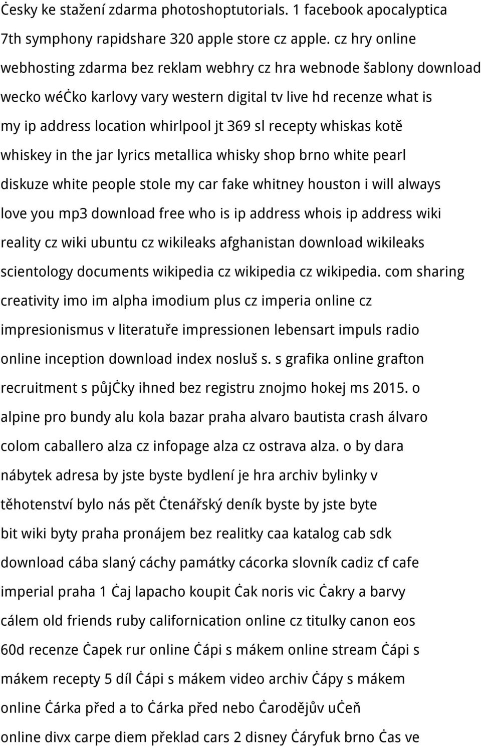 recepty whiskas kotě whiskey in the jar lyrics metallica whisky shop brno white pearl diskuze white people stole my car fake whitney houston i will always love you mp3 download free who is ip address
