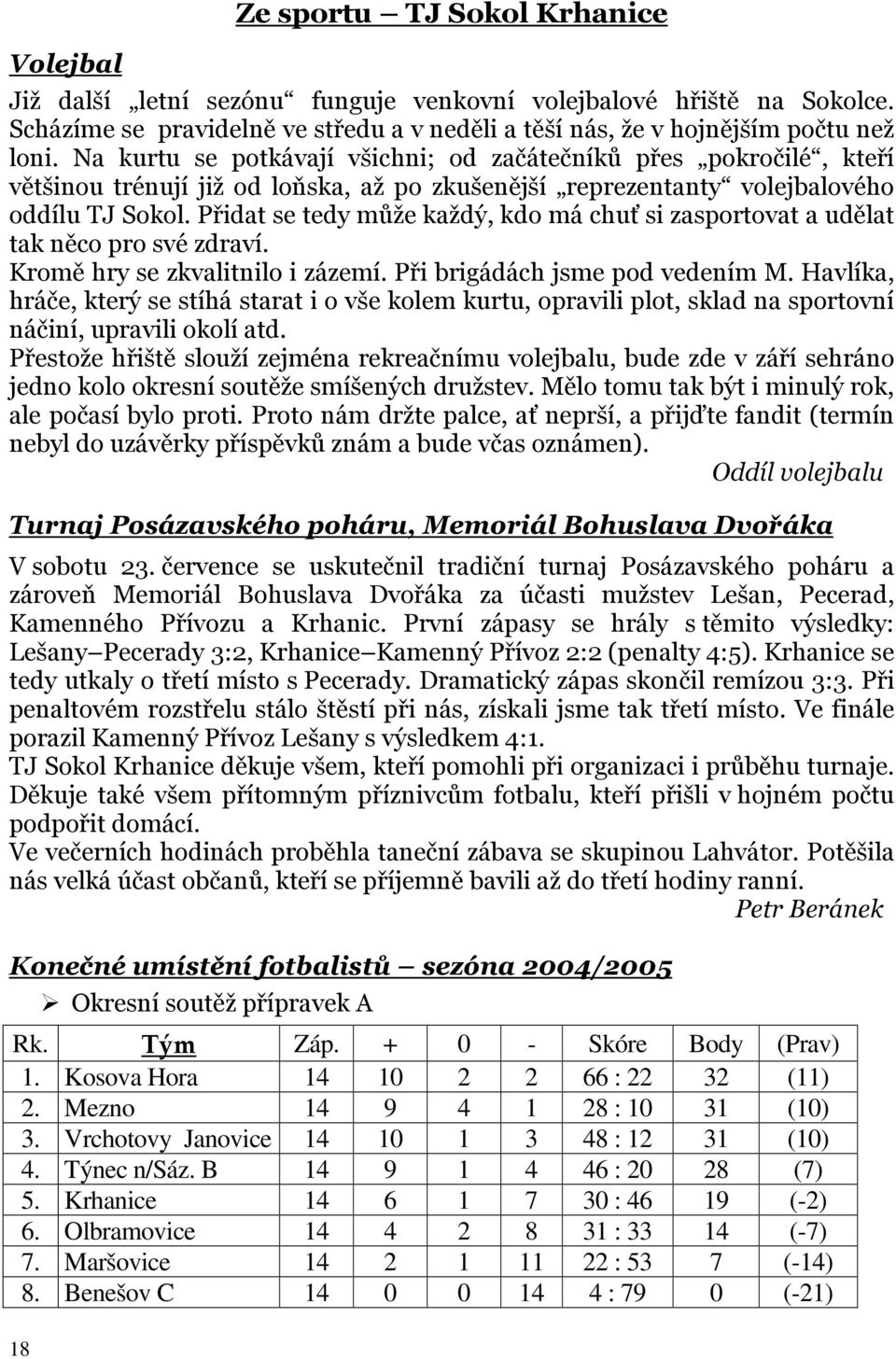 Přidat se tedy může každý, kdo má chuť si zasportovat a udělat tak něco pro své zdraví. Kromě hry se zkvalitnilo i zázemí. Při brigádách jsme pod vedením M.