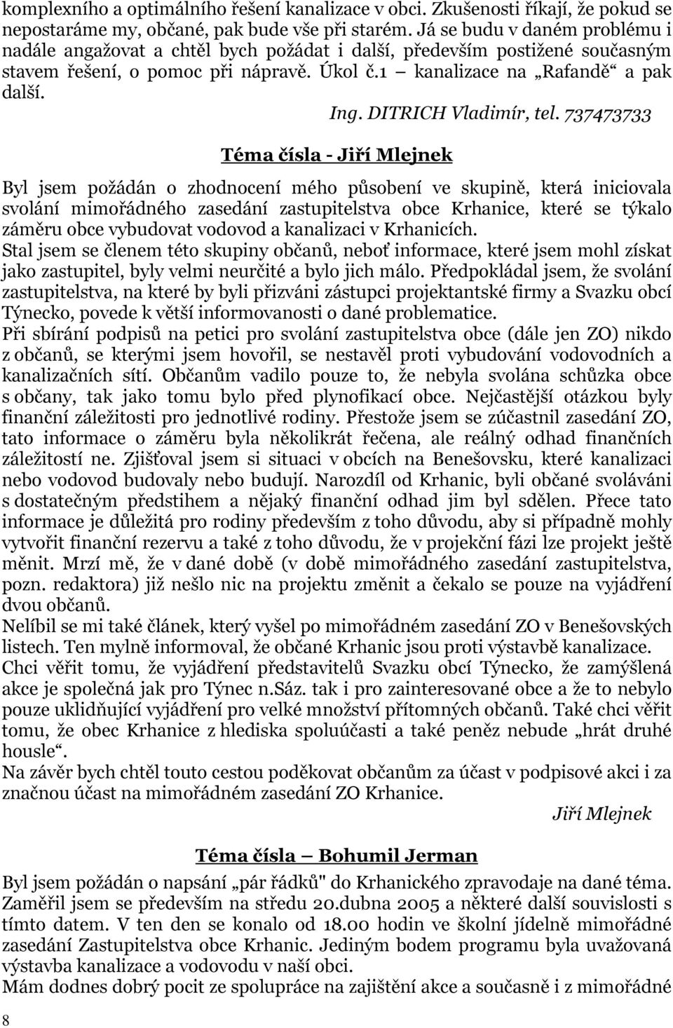 DITRICH Vladimír, tel.