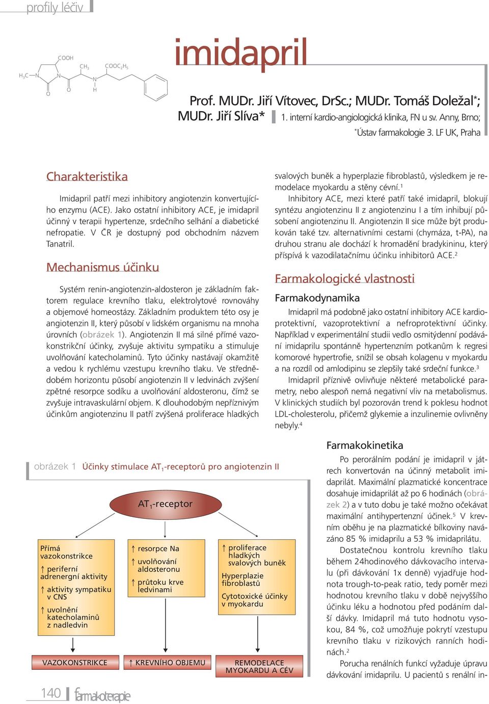Jako ostatní inhibitory ACE, je imidapril účinný v terapii hypertenze, srdečního selhání a diabetické nefropatie. V ČR je dostupný pod obchodním názvem Tanatril.
