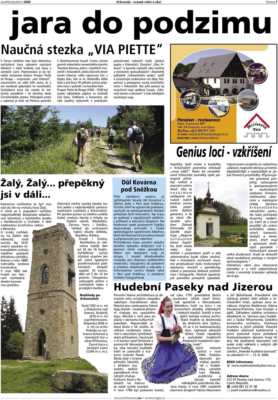 Krkonoše - svazek měst a obcí. Navštivte zajímavá místa krkonošského  regionu - PDF Free Download
