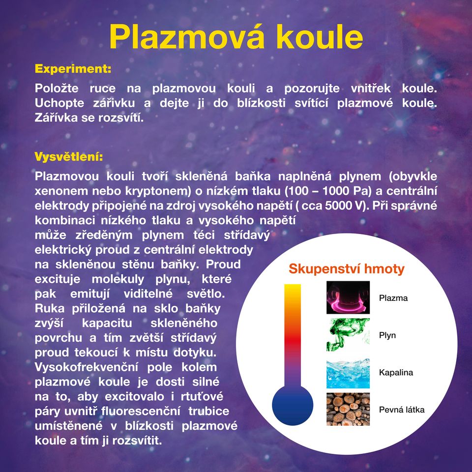 Při správné kombinaci nízkého tlaku a vysokého napětí může zředěným plynem téci střídavý elektrický proud z centrální elektrody na skleněnou stěnu baňky.