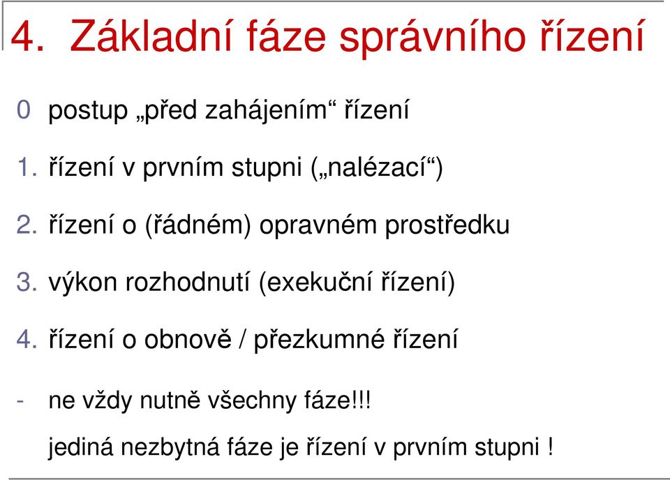 řízení o (řádném) opravném prostředku 3.