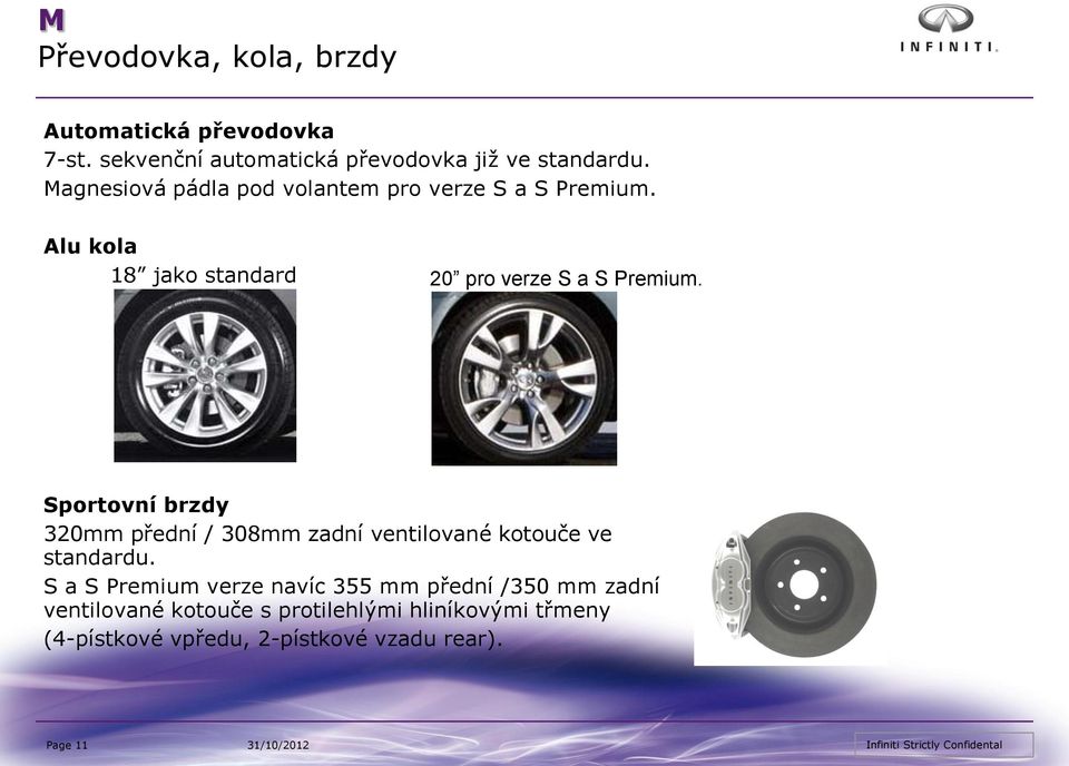 Sportovní brzdy 320mm přední / 308mm zadní ventilované kotouče ve standardu.
