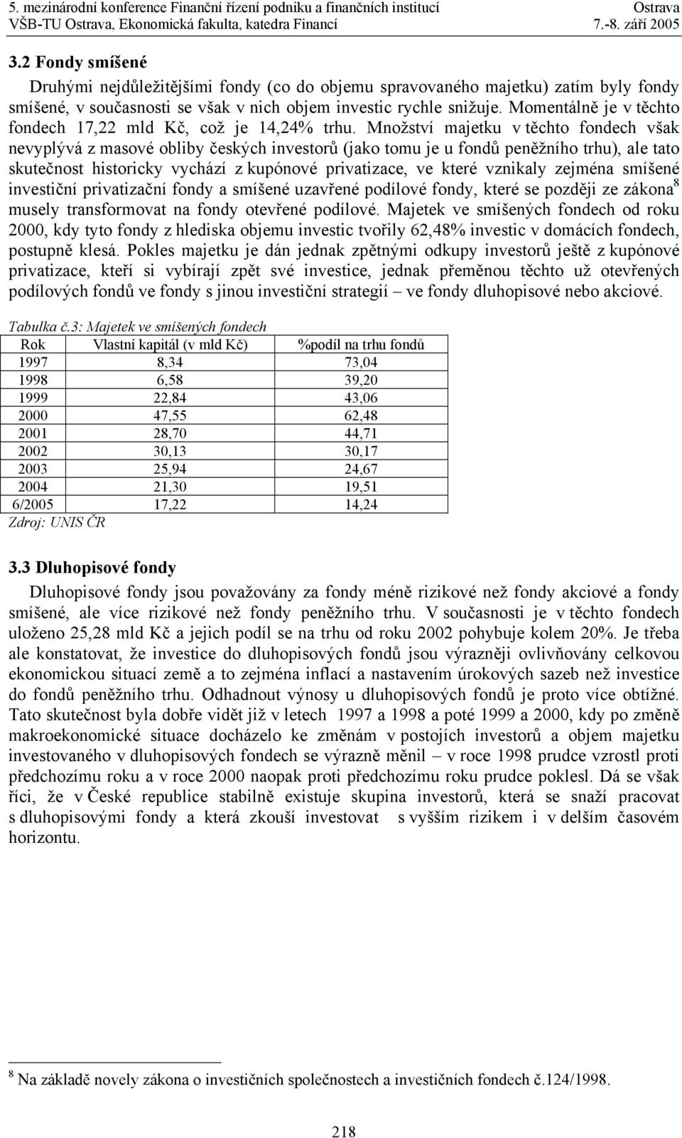 Množství majetku v těchto fondech však nevyplývá z masové obliby českých investorů (jako tomu je u fondů peněžního trhu), ale tato skutečnost historicky vychází z kupónové privatizace, ve které