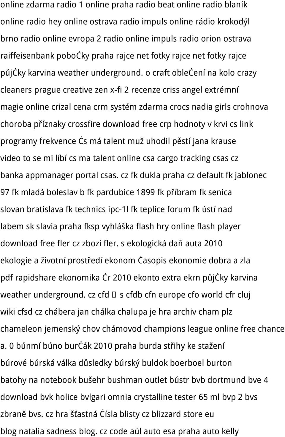 o craft oblečení na kolo crazy cleaners prague creative zen x-fi 2 recenze criss angel extrémní magie online crizal cena crm systém zdarma crocs nadia girls crohnova choroba příznaky crossfire