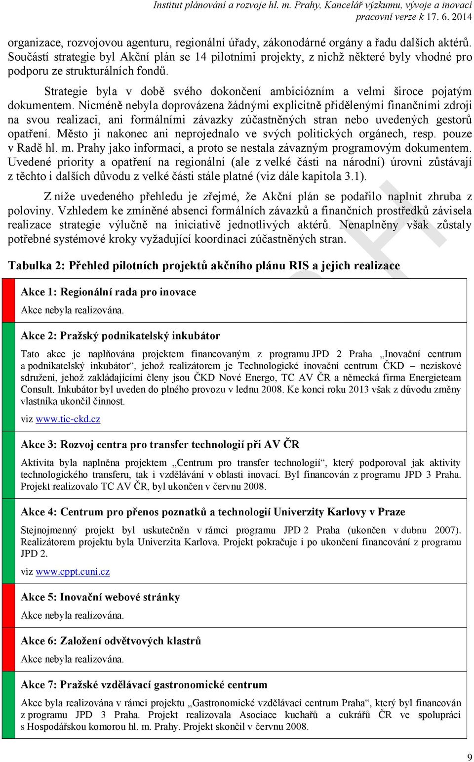 Strategie byla v době svého dokončení ambiciózním a velmi široce pojatým dokumentem.
