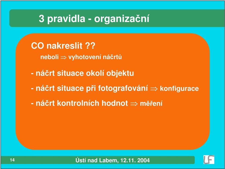 okolí objektu - nárt situace pi