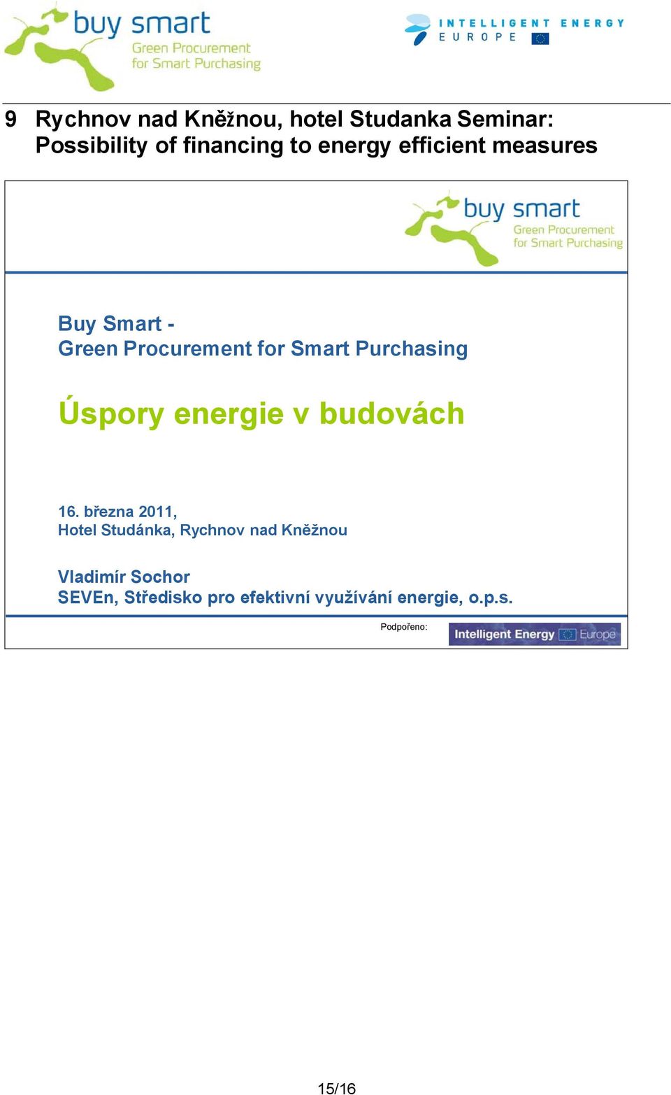 Úspory energie v budovách 16.