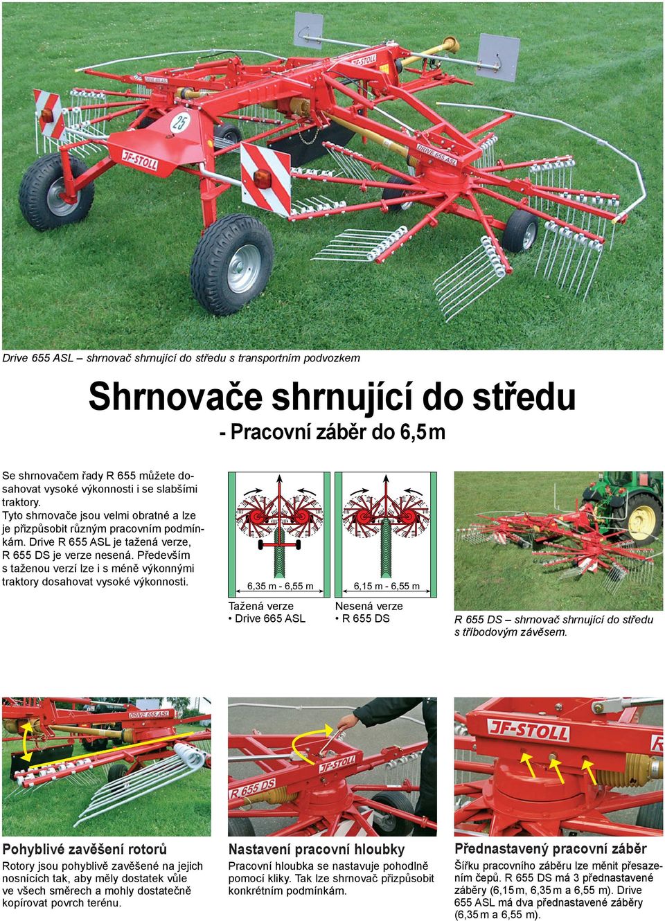 Především s taženou verzí lze i s méně výkonnými traktory dosahovat vysoké výkonnosti.