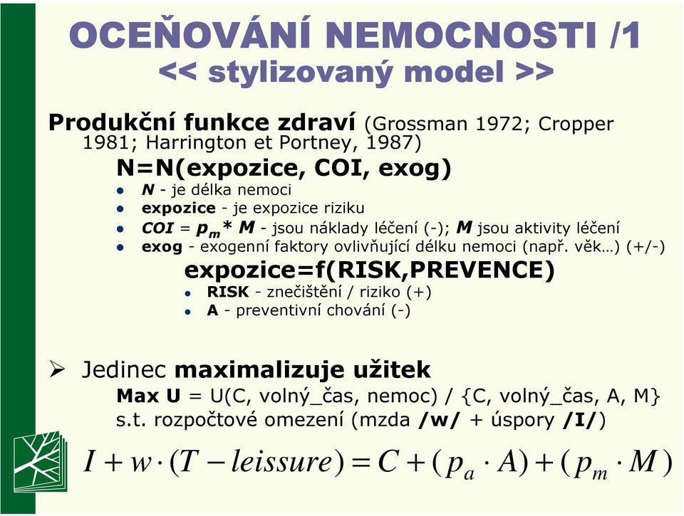 ovlivňující délku nemoci (např.